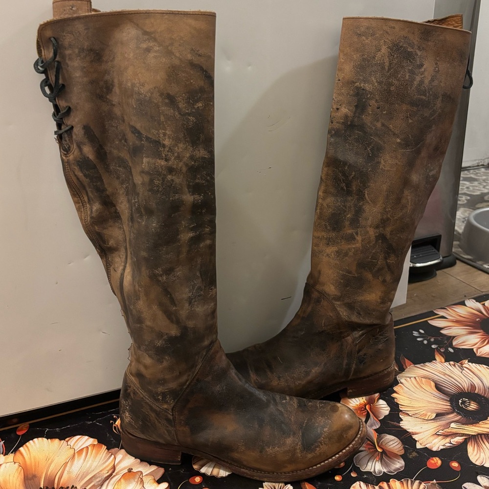 Bed Stu Manchester II Brown Crater Lace Up Boots